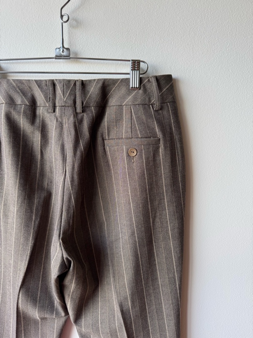 Nygard Brown Pinstripe Tailored Trousers - size 8 - Picture 4 of 8
